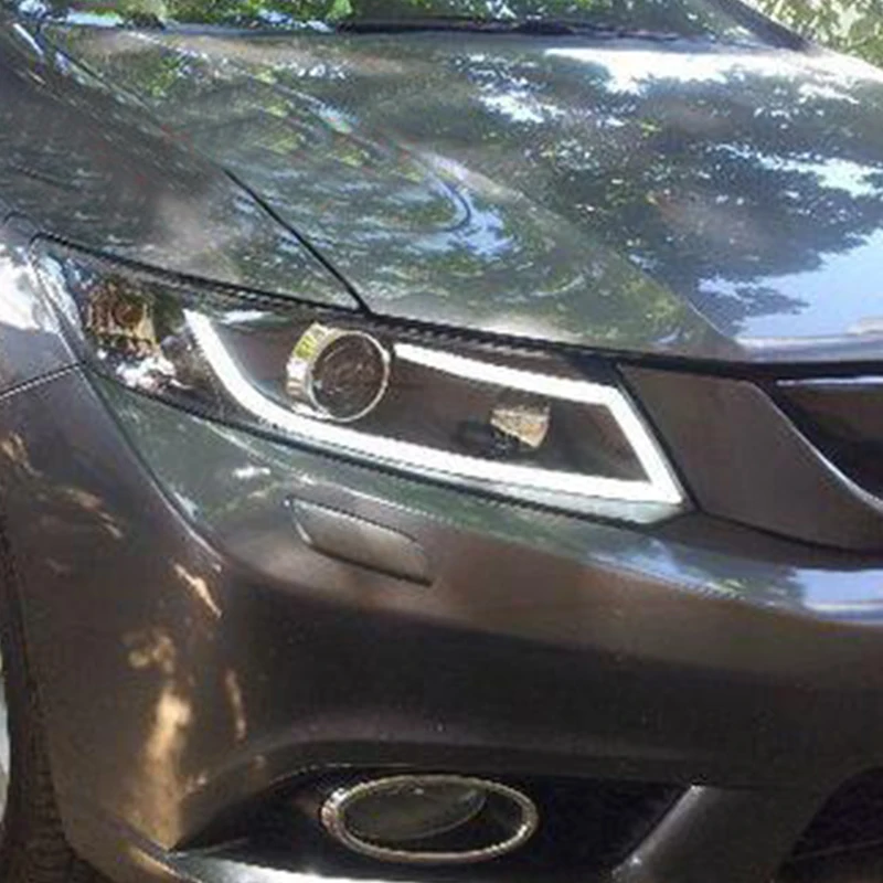 Hlxg автомобильный Стайлинг Автомобильные светодиодные ходовые огни фара в сборе