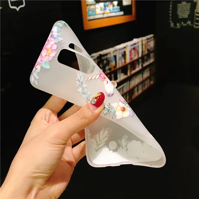 Cute Unicorn Matte Total package side very soft and ultrathin For Samsung S8 Plus S9 Note 9 Back cover Phone Case |
