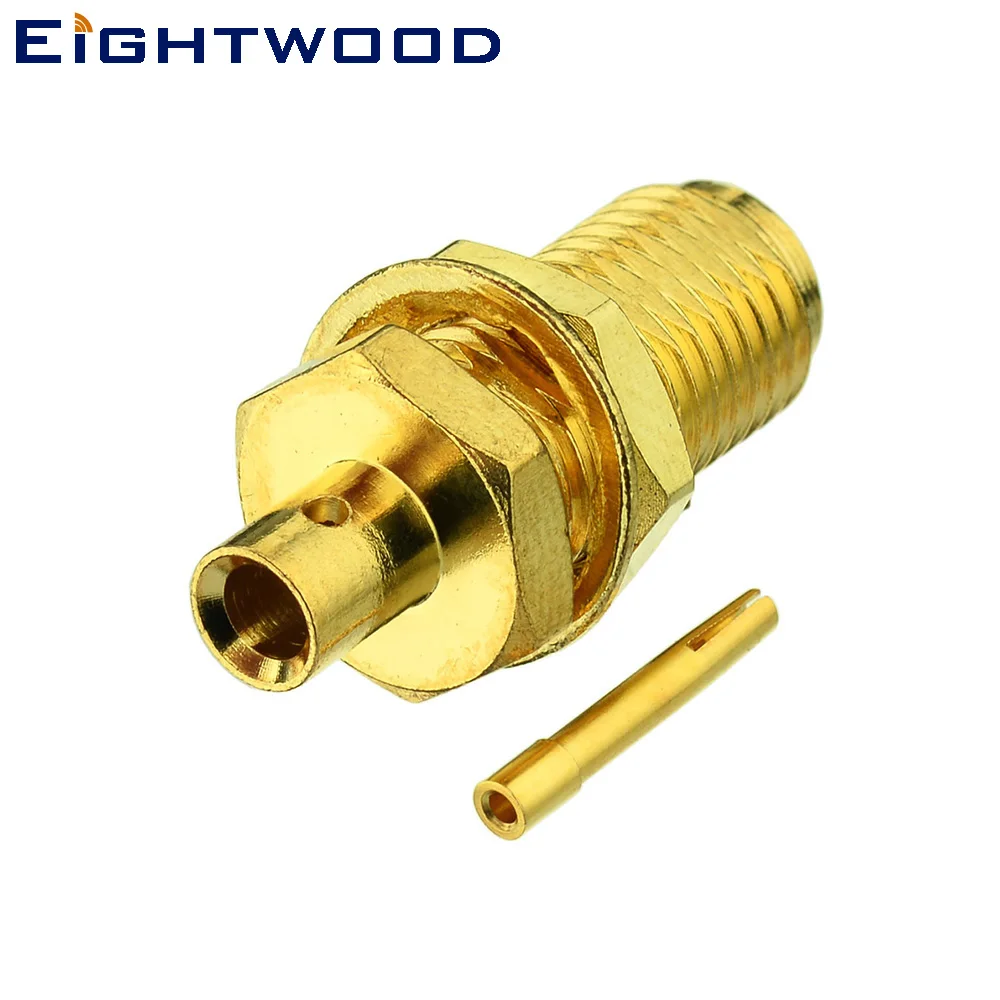 Eightwood 5 шт. SMA Jack женский переборка RF коаксиальный разъем припоя для Полужесткий. 086