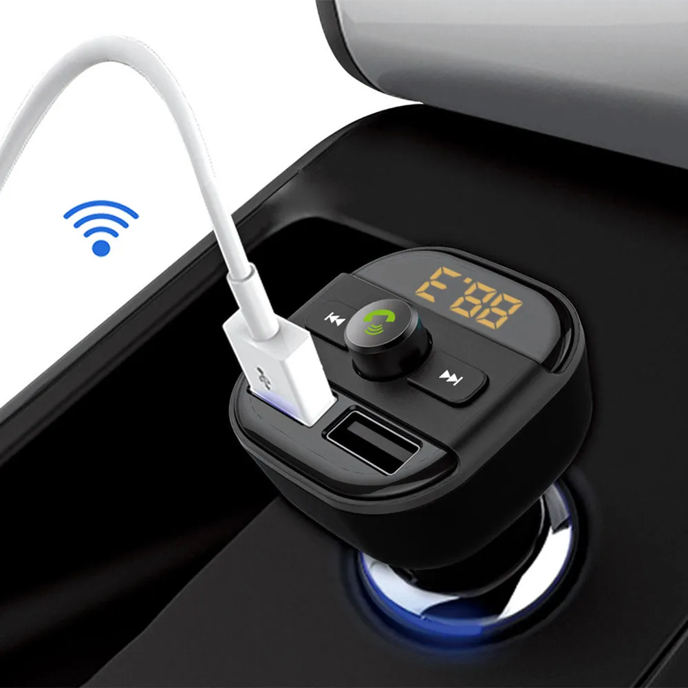 Автомобильный комплект громкой связи willtoo Bluetooth + fm передатчик двойное USB зарядное