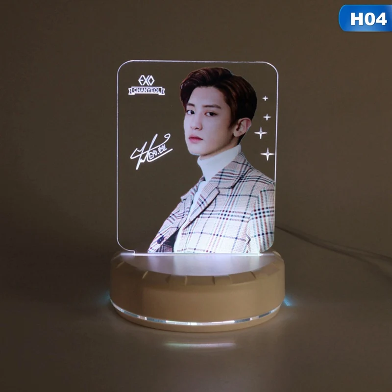 Милая стоячая экшн фигурка EXO акриловая подставка настольная лампа доска