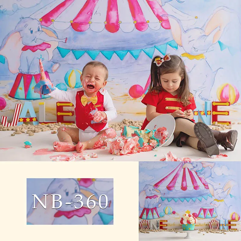 Mehofond фон для фотосъемки съемки новорожденных с изображением слона из цирка Baby