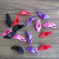 500pairslot wholesale cheap beautiful mini doll high heels plastic shoe doll 16