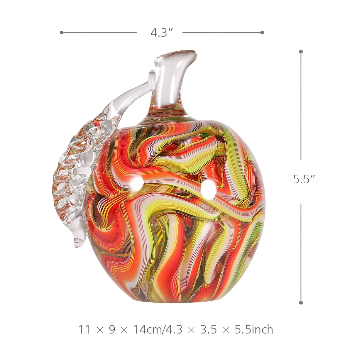 Tooarts Красочные Яблоки подарок стеклянное украшение ручной работы Домашний Декор