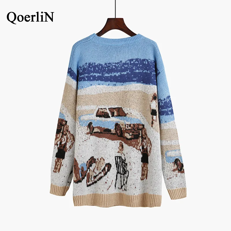 QoerliN пара Sequin теплые Для женщин свитер осень-зима трикотажные Unif Femme тянуть