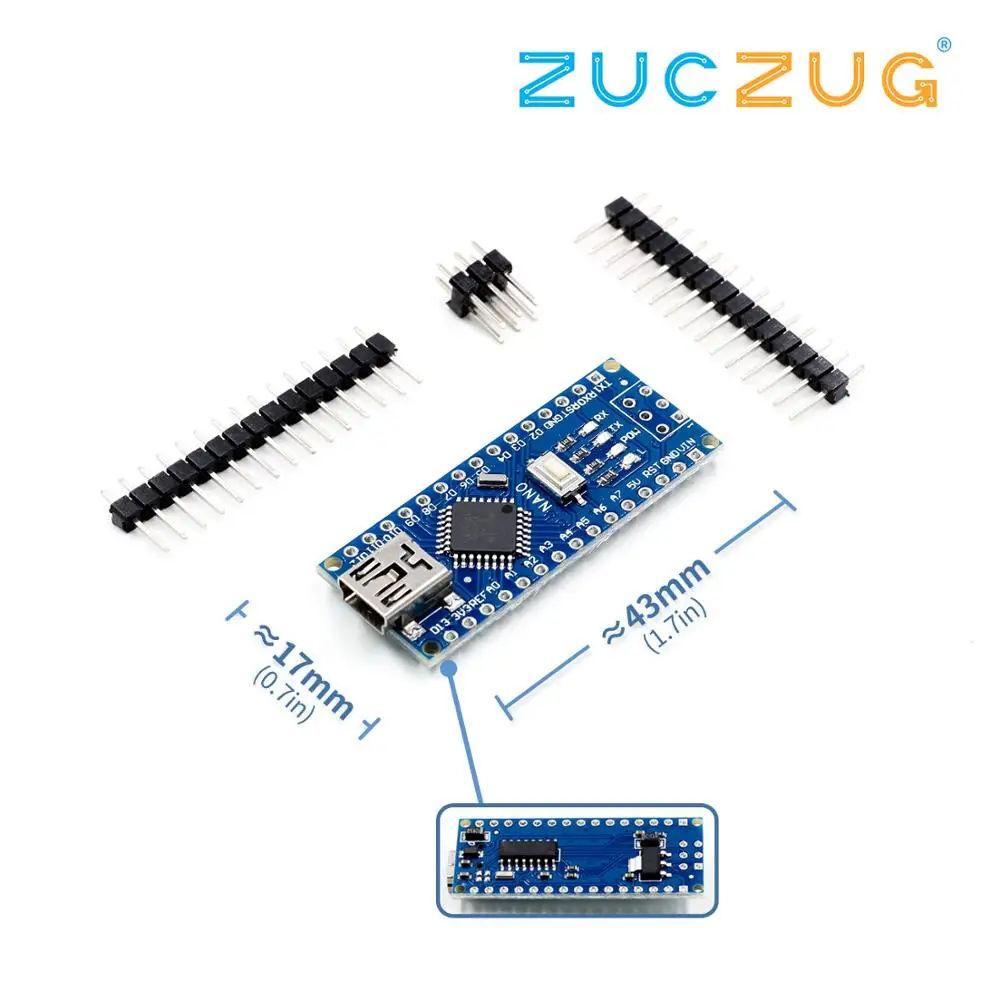 Unwelded Nano Nano Mini USB с Загрузчиком совместимый Nano 3,0 контроллер CH340 USB драйвер 16 МГц Nano v3.0 ATMEGA328P/168 P для arduino - Цвет: Unwelded Nano