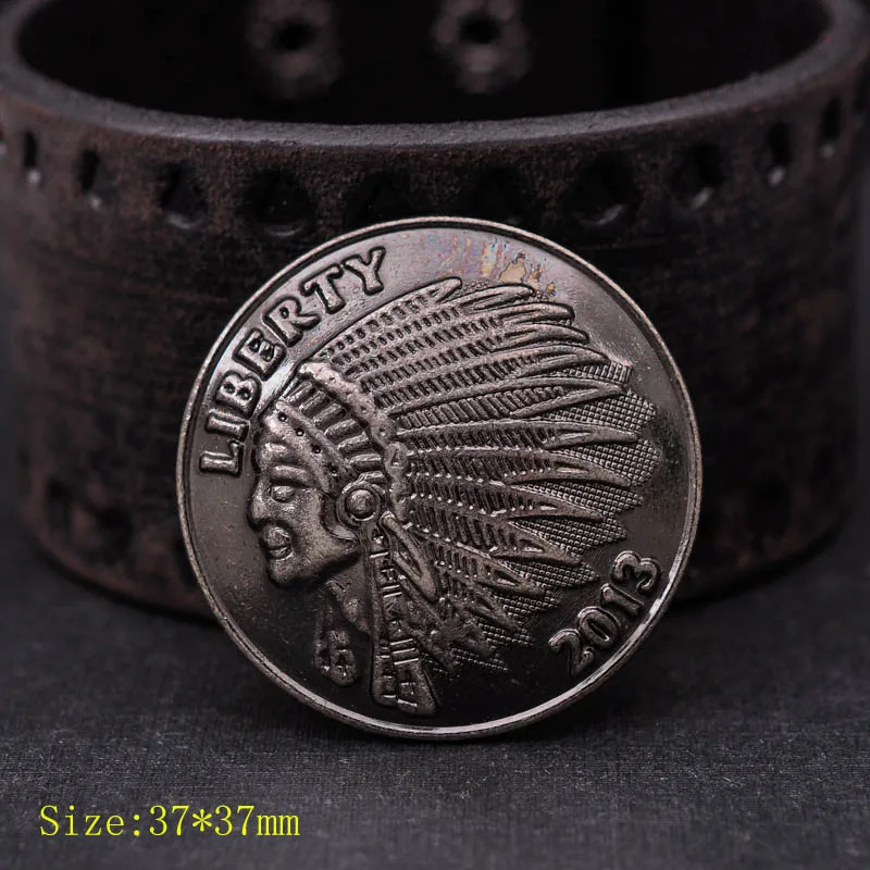 37мм10шт Gunmetal Юго-Восточный Племенной индийский главный голова кожевенное ремесло седла Conchos набор кошелек ремень винт назад