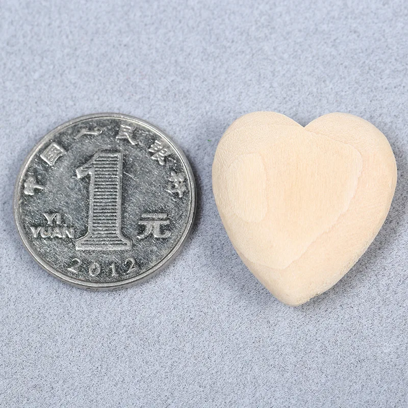 10/PCS DIY 25mm heart-shaped natural wood chip earrings accessories jewelry wooden necklace beads | Украшения и аксессуары