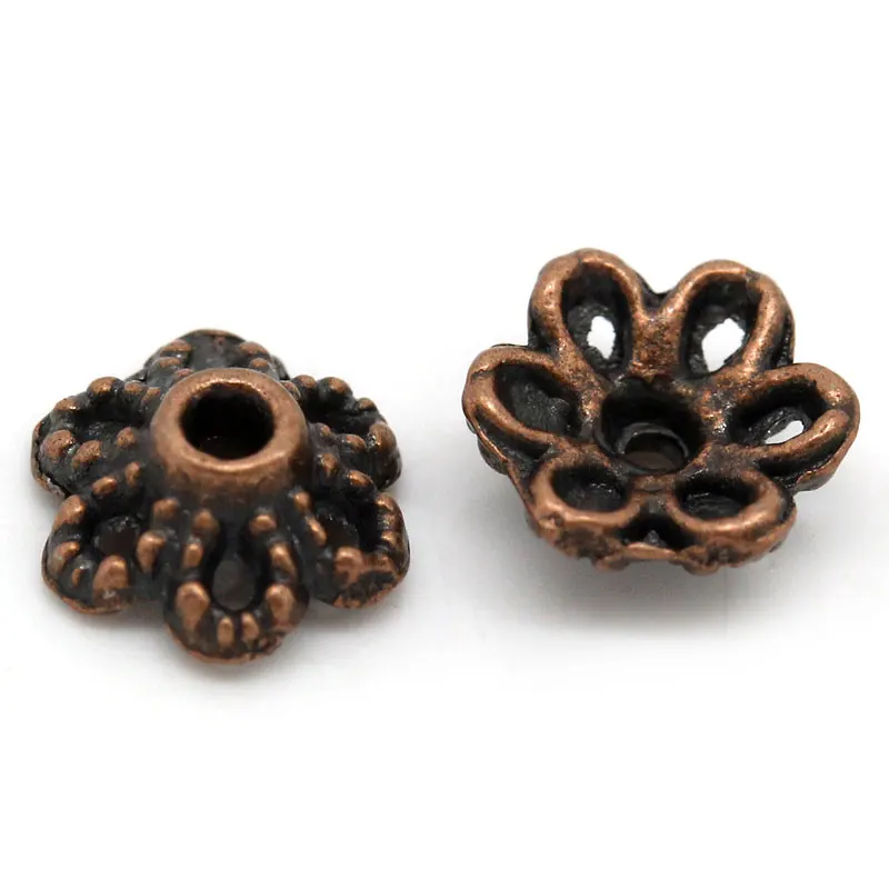 DoreenBeads цинковые бусины из металлического сплава крышки цветок античная медь