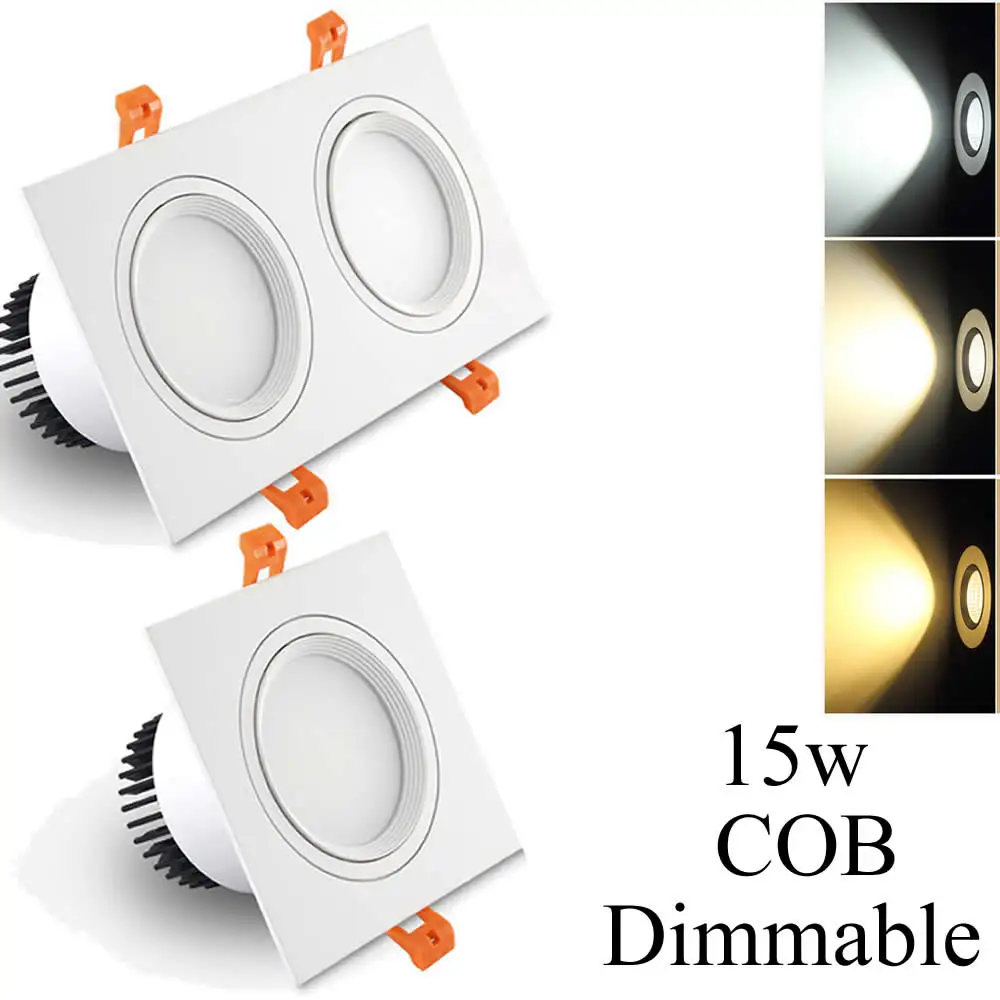 Квадратный светодиодный потолочный светильник с регулируемой яркостью 15 Вт 1200лм