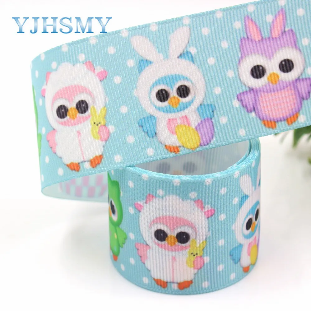 YJHSMY I 19112 328 38 мм 10 ярдов цветок мультфильм ленты термопечать grosgrain сделай сам