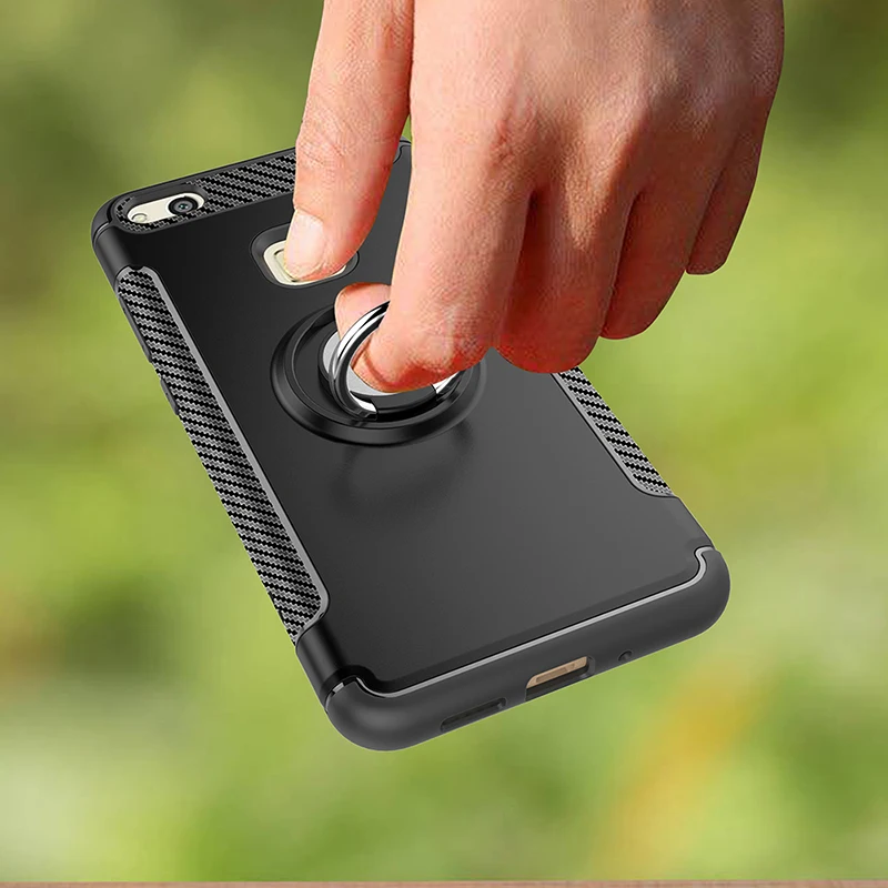 Магнитный автомобильный держатель ударопрочный чехол для Huawei P10 Lite Plus Mate 10 Pro Honor 8