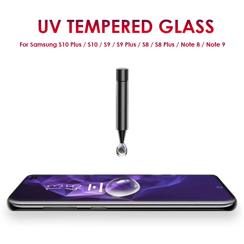 S10 5D полное клеевое Защитное стекло для экрана с УФ-жидкостью клейкое Samsung Galaxy S9 S8