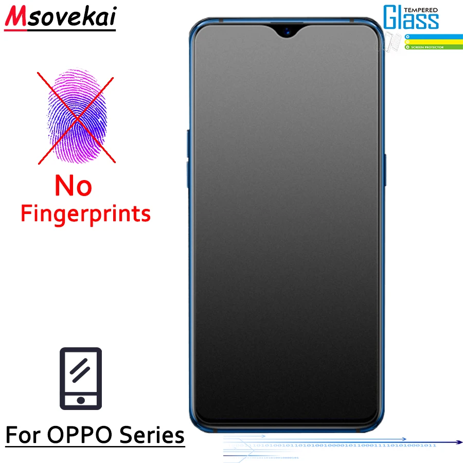 9H матовое закаленное стекло для OPPO F9 Pro R17 R15 A3s Realme 2 C1 K1 F5 A73 A83 Защитная пленка