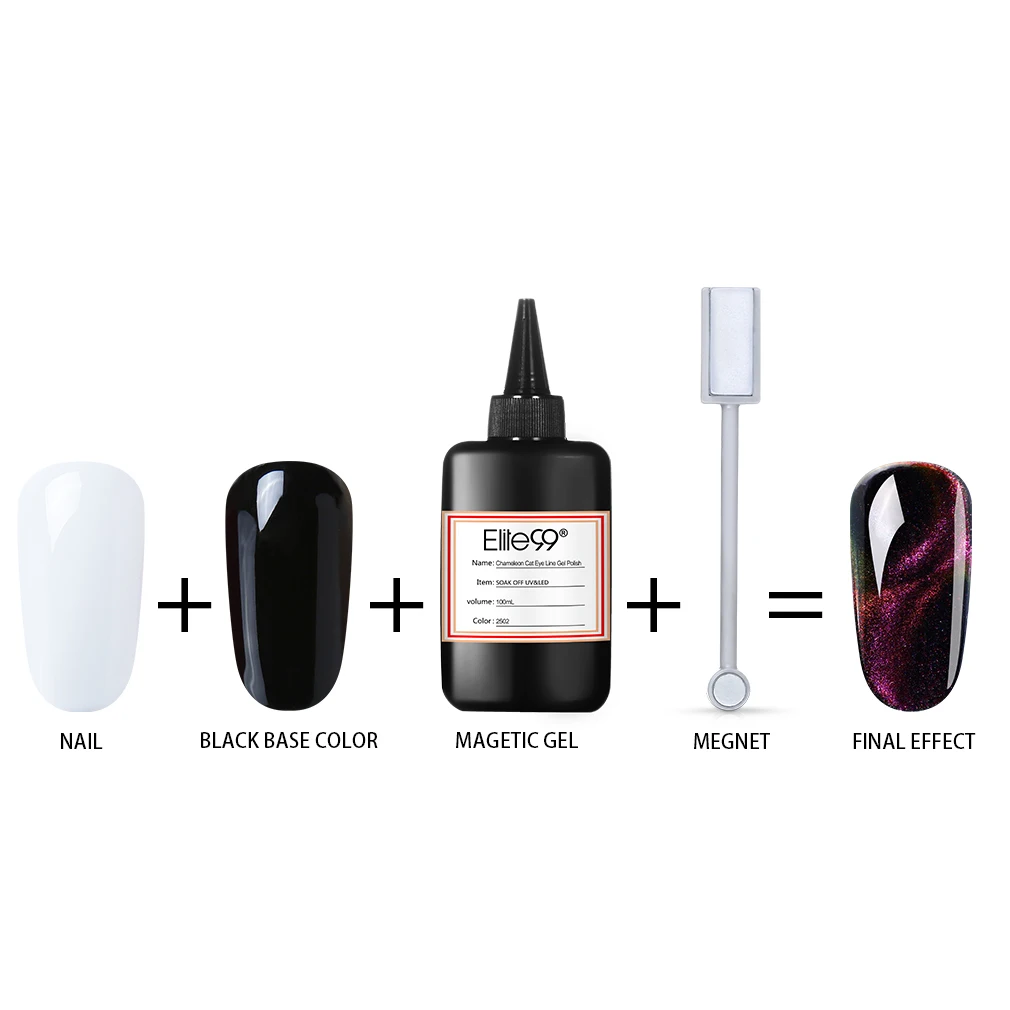 Elite99 магнит глаз хамелеона кота Гель-лак 100 мл растворимый лак для ногтей наклейки