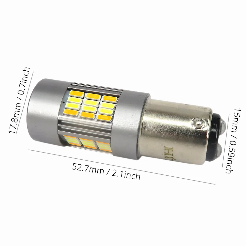 WLJH 2x1157 светодиодный сигнал поворота для автомобиля BAY15D 7528 2057 Авто переключатель