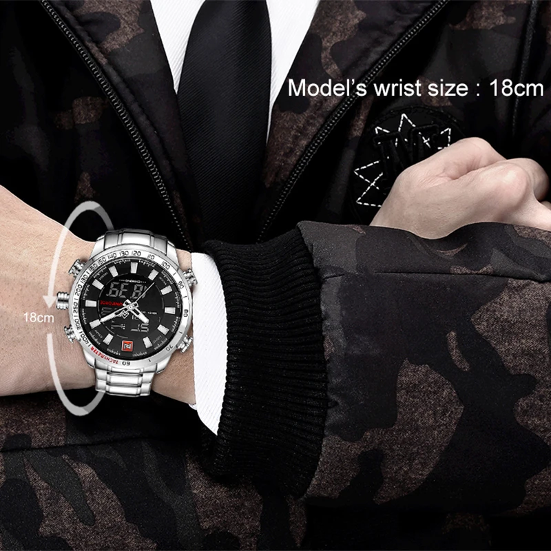 Часы наручные NAVIFORCE Мужские кварцевые в стиле милитари брендовые