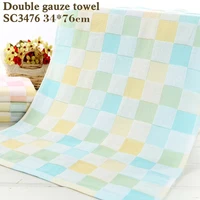 cotton bath towel double gauze squares printed baby towelthin section easy to dry dont wash cotton terry towel towel baby slobb
