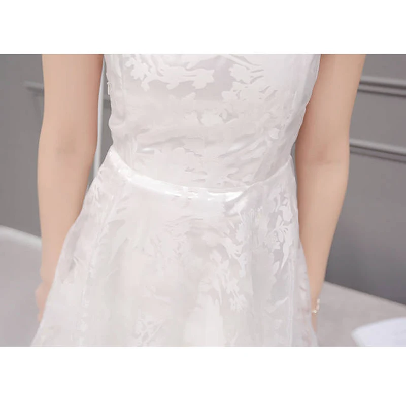 

2018 England Style Sleeveless Dress Eugen Yarn Sexy Summer Dresses Woman dress Slim Fairy Temperament Lace Mid-calf Tank Female