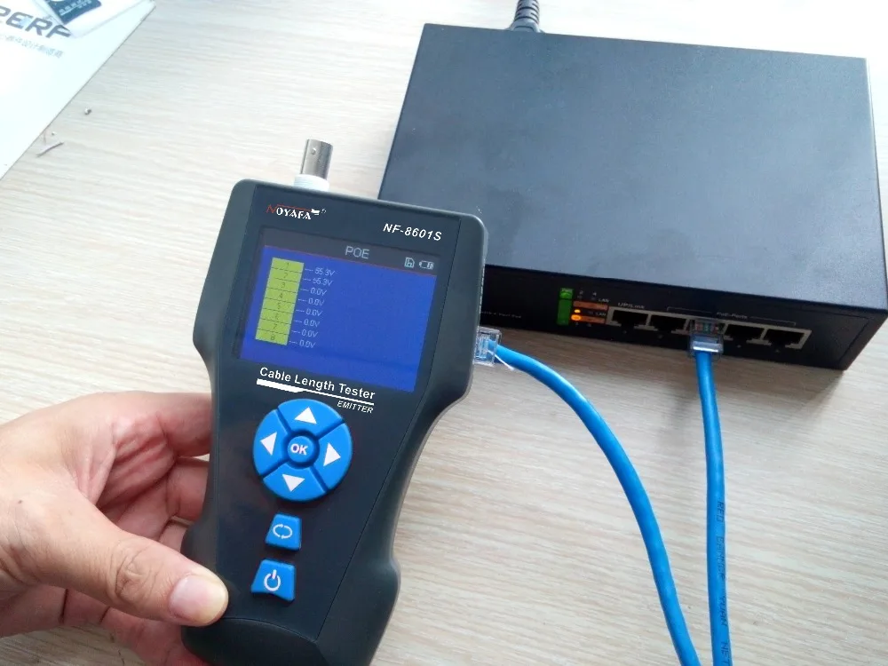 Многофункциональный тестер длины сетевого кабеля TDR Wiremap точки разрыва с ЖК