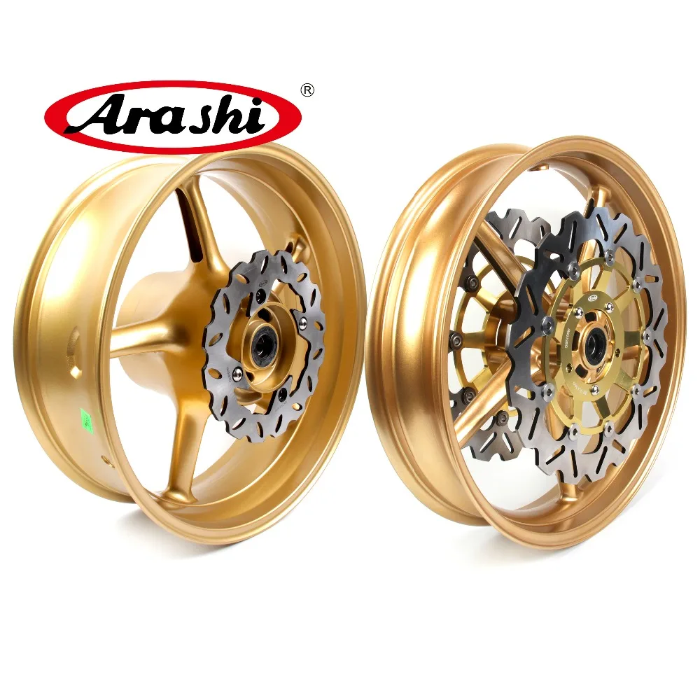 

Arashi Street Triple 675R Wheel Rim Rear Rims Set Brake Rotors For Street Triple675R 2009-2012 2010 2011 675 Daytona