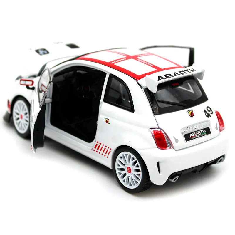 Bburago 1:24 Fiat ABARTH 500 Assetto Corse трек автомобиль литья под давлением открытые двери классический motorcar diecast сбор моделей автомобилей новые акции