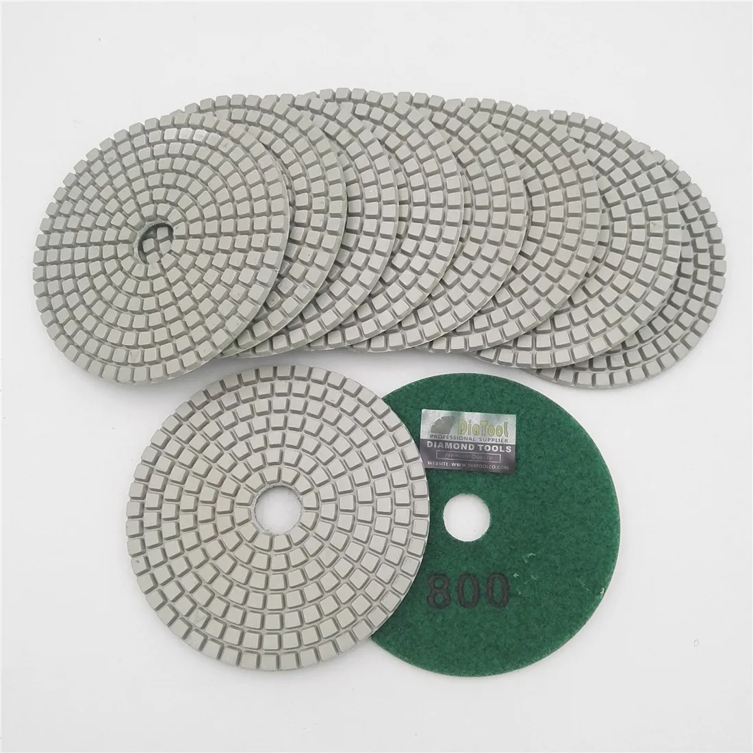 SHDIATOOL 10 шт 4 &quot/100 мм зернистость 800 Professional White Diamond влажной полировки связке