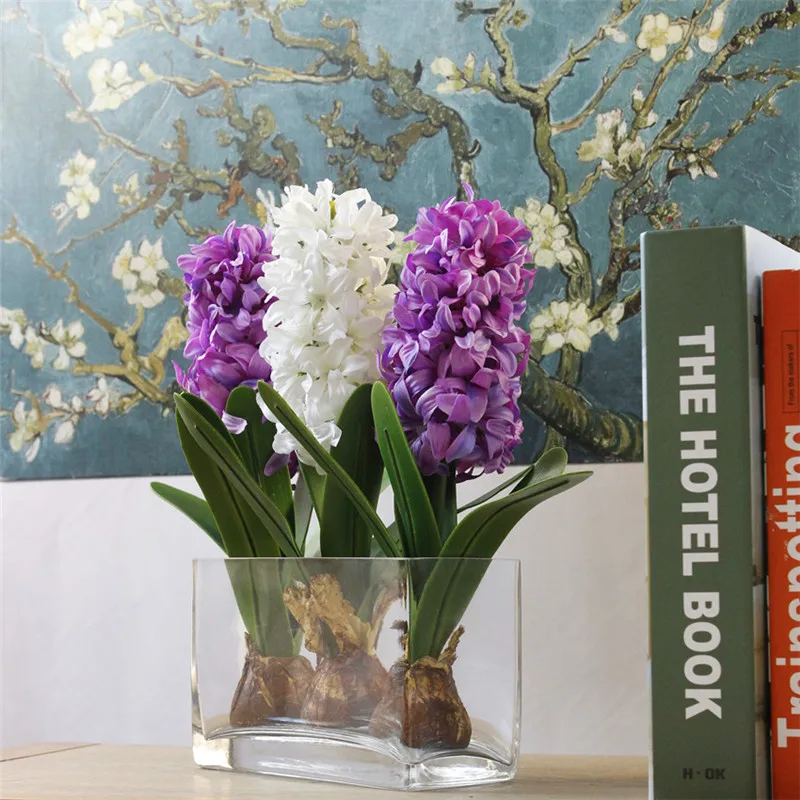 Искусственные цветы гиацинт с луковицы керамика силиконовые искусственные
