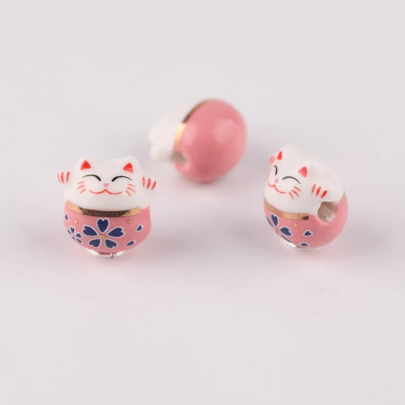 Pink Для поделок, керамические маленькие ювелирные аксессуары для браслетов Zhaofu cat - Цвет: Pink