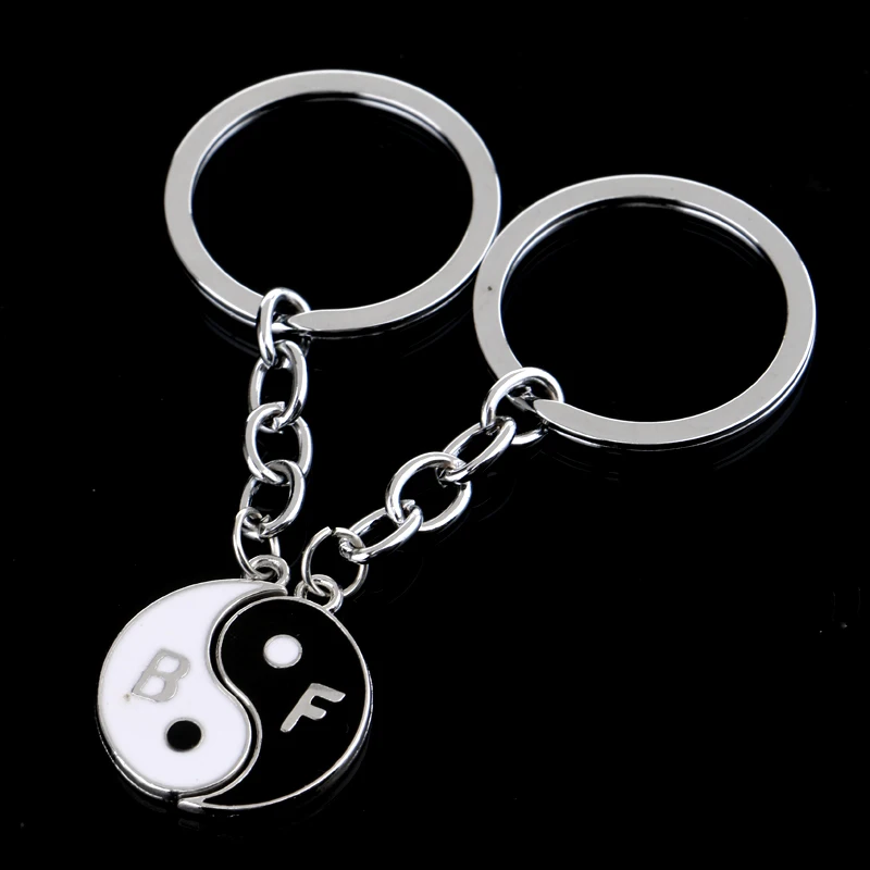 Yin Yang BF брелок лучший лучшему другу 2 шт./компл. Шарм ювелирные изделия для дружбы
