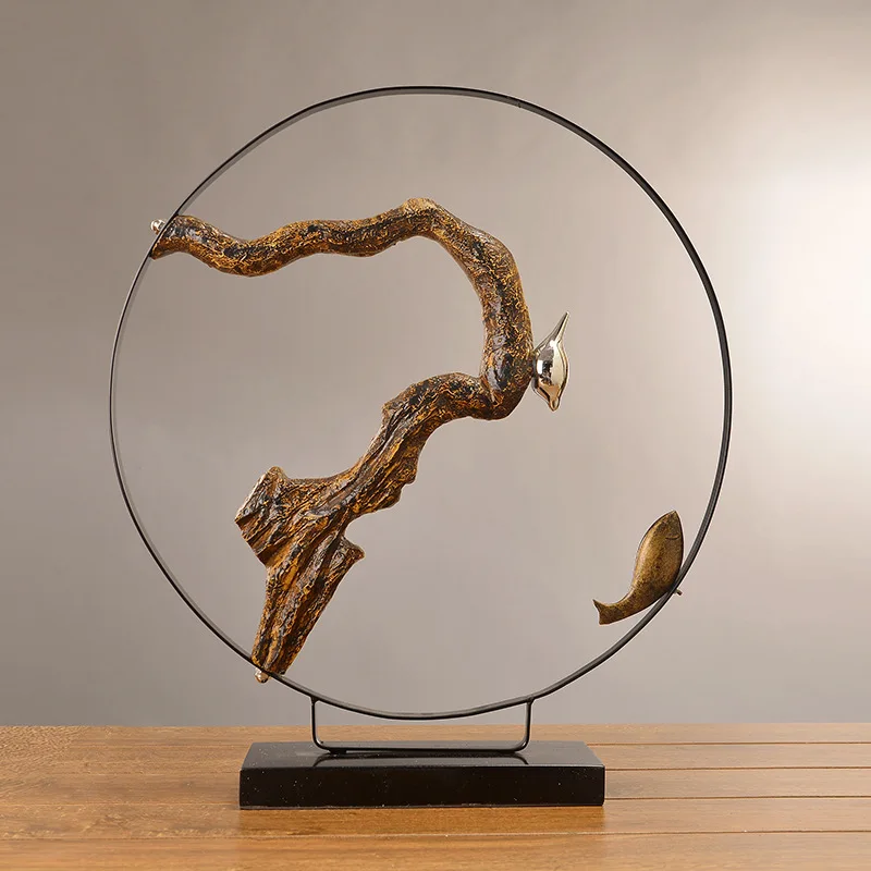 Декоративный продукт для входного стола железная картина китайский стиль дзен