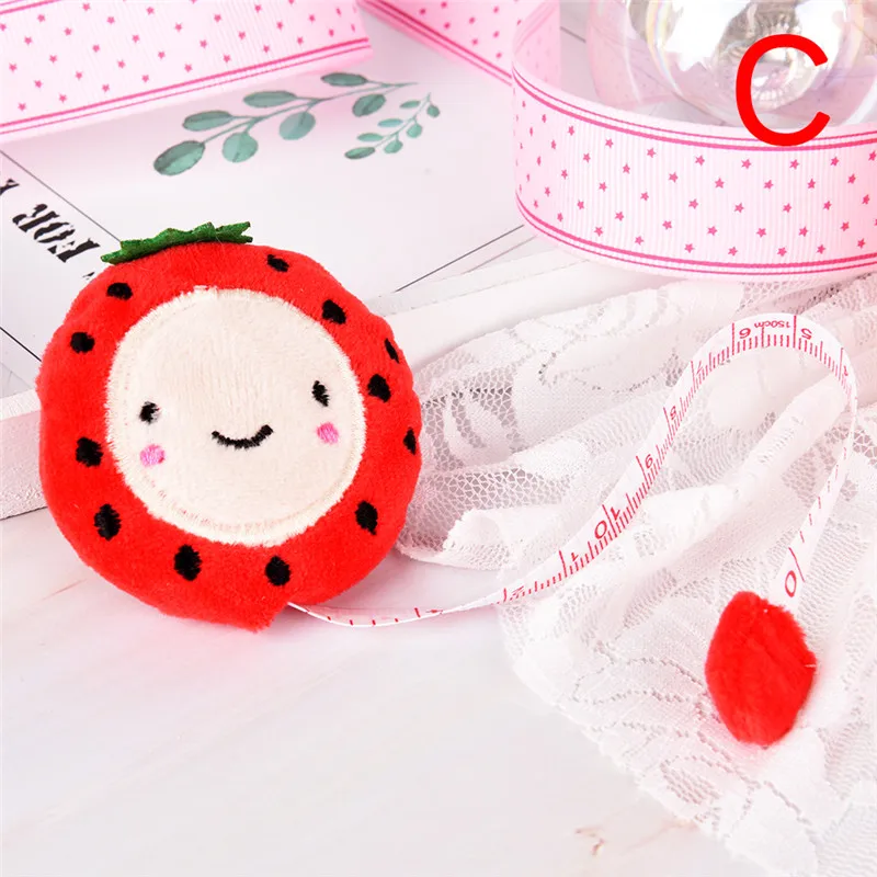Лента с рисунками, измерительный брелок, Kawaii, животное, кошка, собака, медведь, брелок, держатель, лента, сумка, подвеска, измерительная линейка, телескопическая лента - Цвет: C