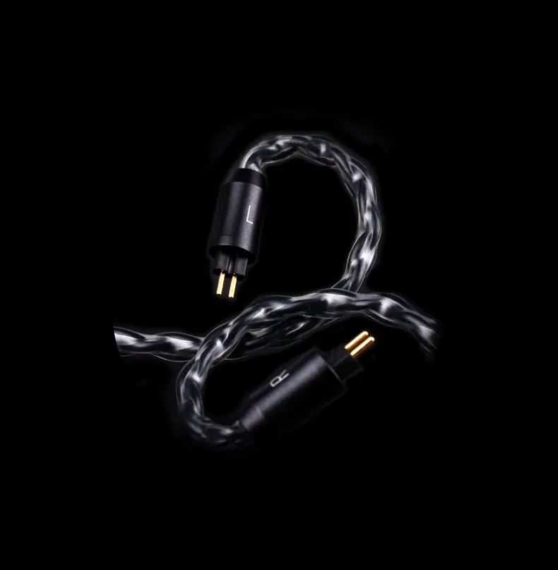 2-Pin Наушники Аудио кабель использовать для Shure KZ TFZ CTZ TRN CCA TONEKING Technica IE80 IM 6N медные Серебристые наушники кабель обновления - Цвет: 2-Pin