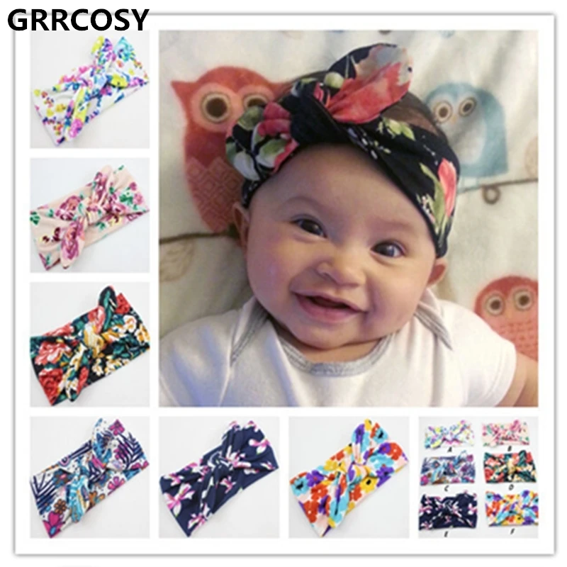 GRRCOSY Baby Headwear Flower Newborn Infants Accessories Head Wraps Turban Headband |