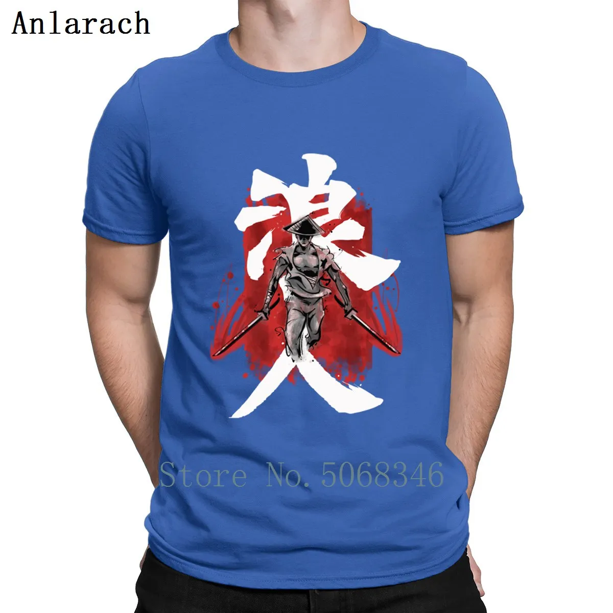 Ronin Kanji японская футболка Хлопковая весенняя одежда Европейский размер Design