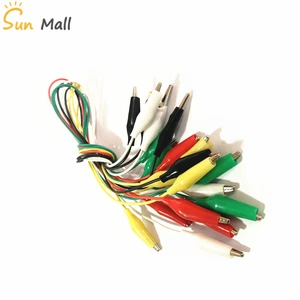 10PCS Colorful Line Double-Headed Alligator Clip Line test Line Electronic Cable/Crocodile clip