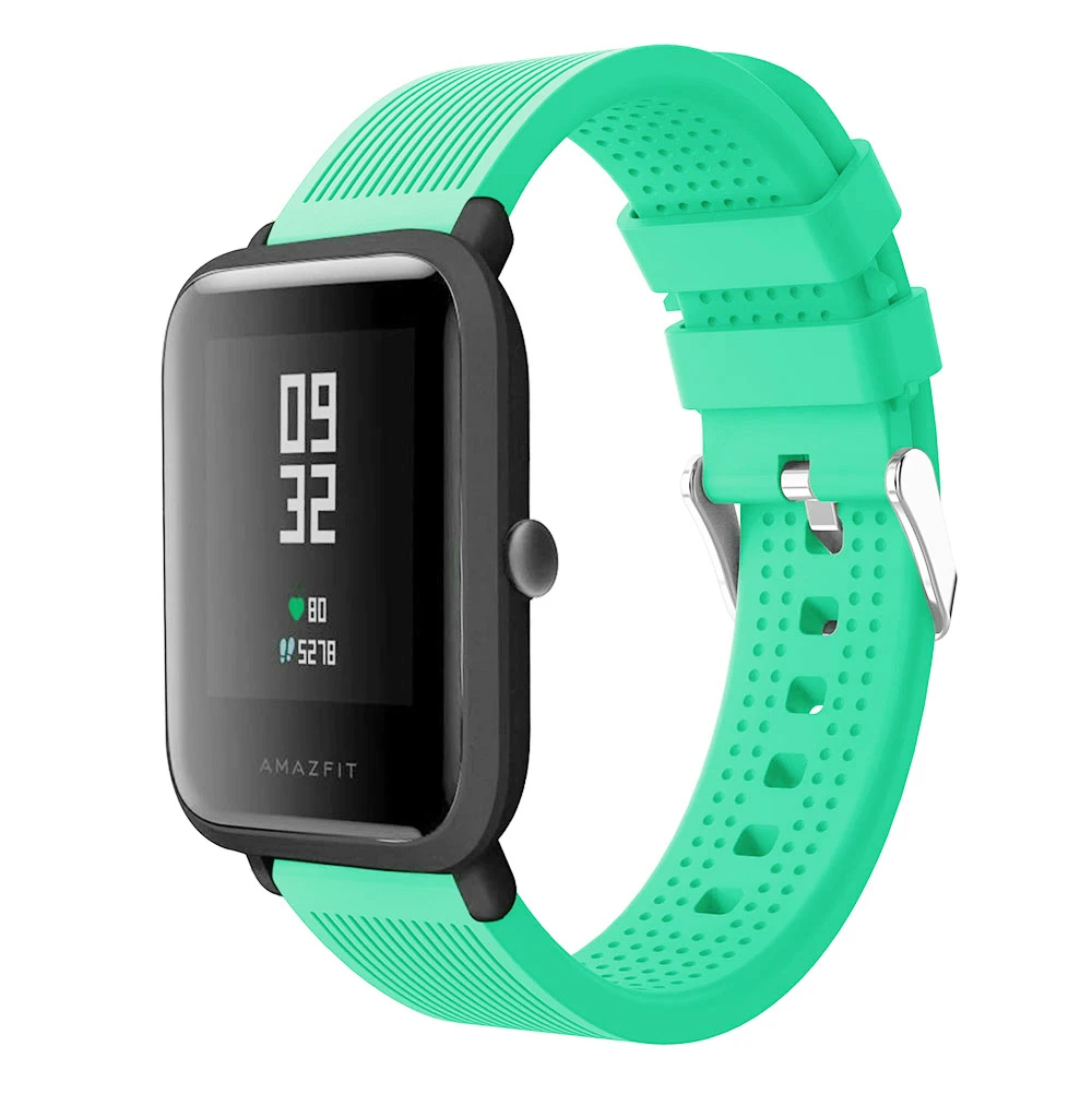 20 мм ремешок для часов Amazfit Bip band Молодежные ремешки для Xiaomi Amazt Bip спортивные силиконовые смарт-часы наручные браслет заменить
