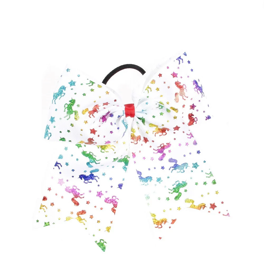 

12pcs/lot Baby Girls Ribbon Bow Headband Love Heart Unicorn Horn Hair Rope Elastic Hair Band for Kids Party Hair Accessories