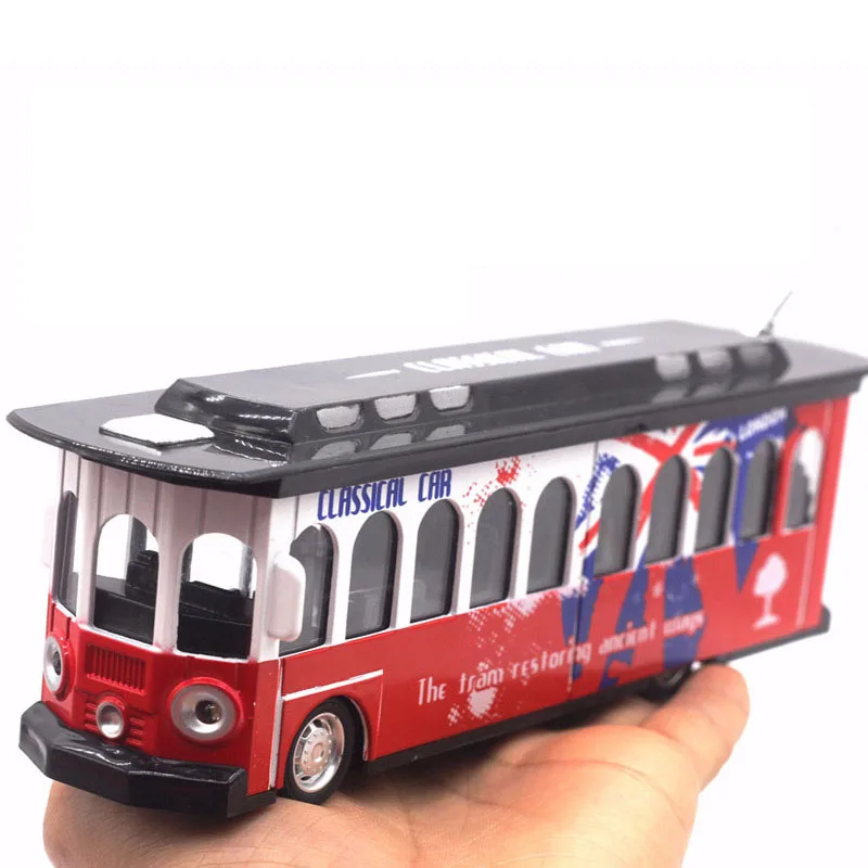 Совершенно новый 20 см сплав трамвайный автобус 1/28 DieCasts металлический