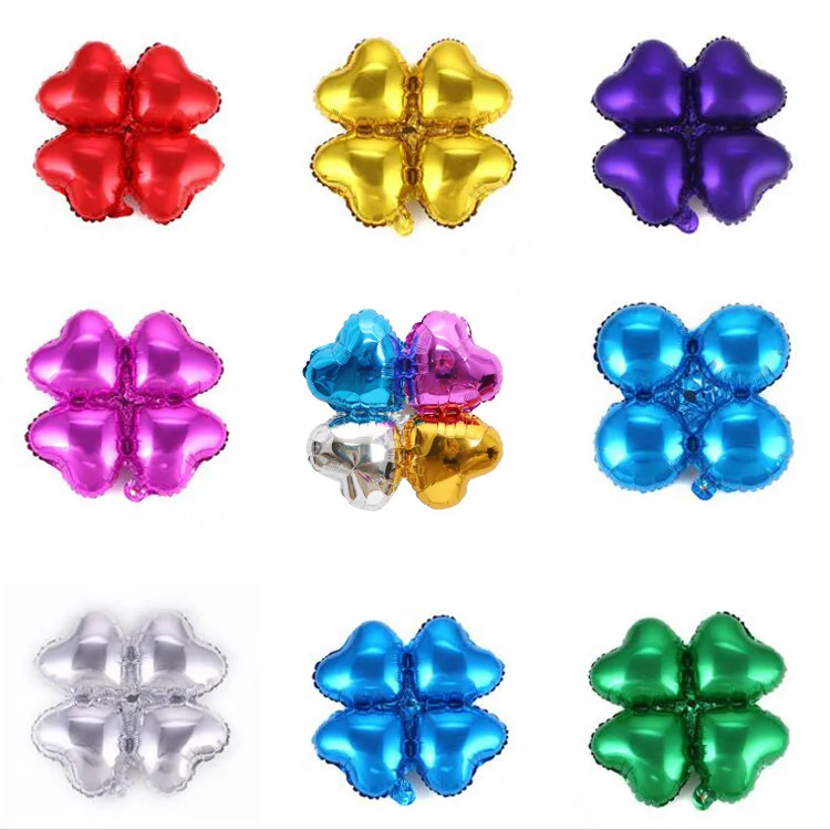 

10PCS Clover Balloon Arch Aluminum Foil Balloon Wedding Celebration Opening Wedding Photography Four Floral Round Heart Aluminum