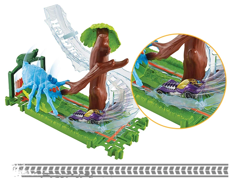 Игровой Набор Hot Wheels City Nemesis Attack, набор аксессуаров, металлический автомобильный трек Gator, игрушка Hotwheels, автомобильный трек для строительства, FNB05