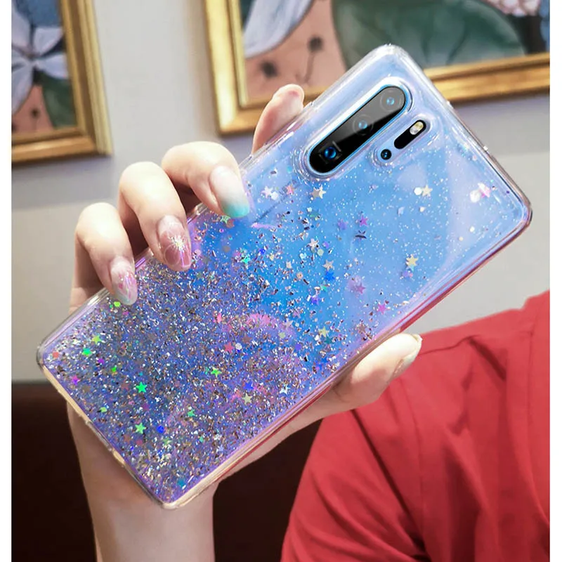 Для Huawei P30 Pro P20lite P9 P8 P10 selfie P smart роскошный блестящий мягкий чехол со звездой для