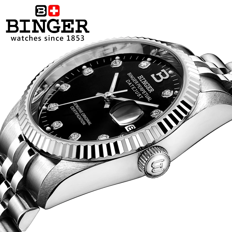 Швейцарские роскошные Брендовые Часы Бингер Мужские автоматические
