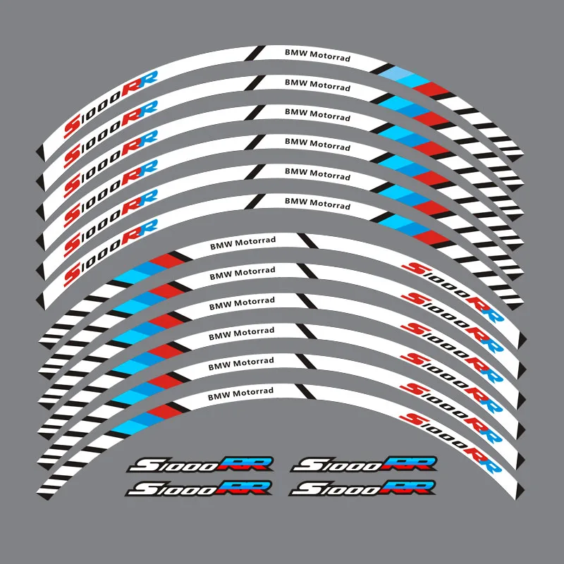 High quality Motorcycle wheel decals Reflective stickers rim stripes 4 color for BMW S1000RR | Автомобили и мотоциклы