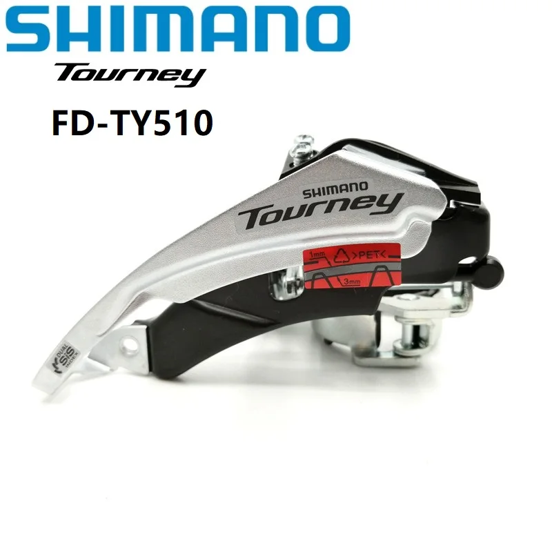 Origina SHIMANO Tourney TY510 7/8 скоростной велосипедный передний переключатель 3 цепной Макс