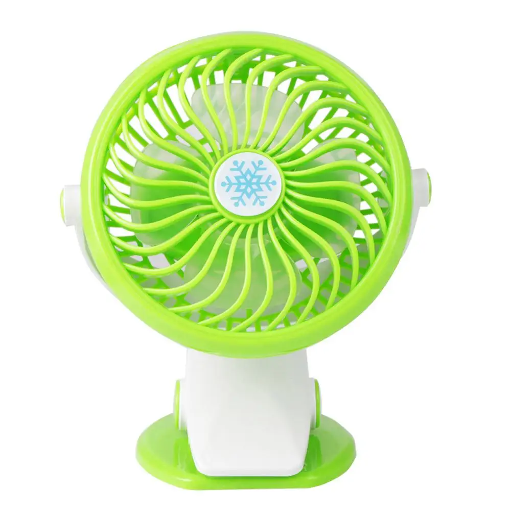Green DC 5 V-9 V мини немой вентилятор зажима Перезаряжаемые для Детские коляски вентиляторы Портативный воздушное охлаждение настольная USB вентилятор для домашнего автомобиля - Цвет: Green
