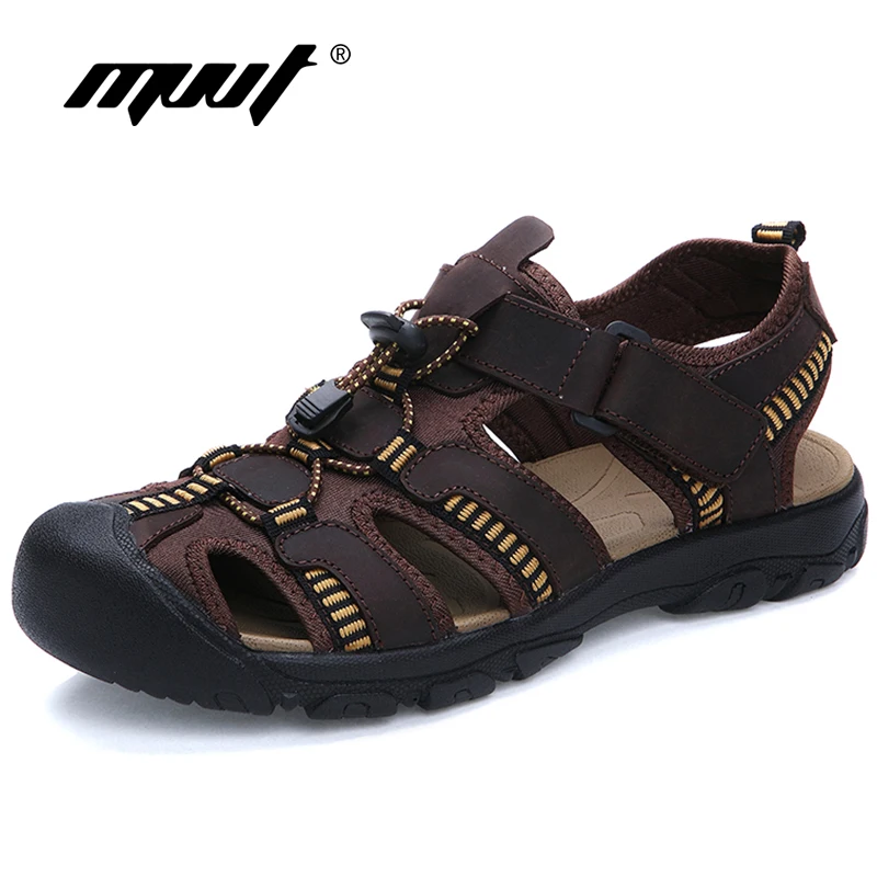 Сандалии мужские из натуральной кожи Классическая удобная летняя обувь удобные