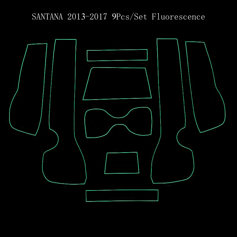 

Gate Slot Pad Non-slip Cup Mat Anti Slip Door Groove Mat Interior Car Accessory For Volkswagen Santana 2013 2014 2015 2016 2017