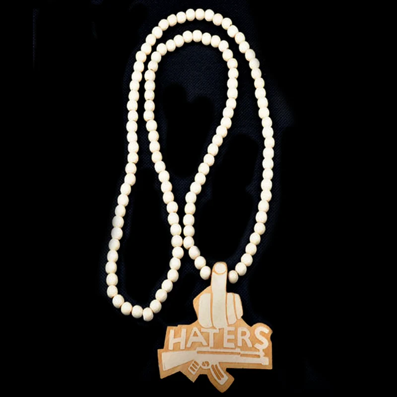 Женское Ожерелье с деревянной подвеской в стиле хип хоп|bijoux fashion|fashion necklacenecklace