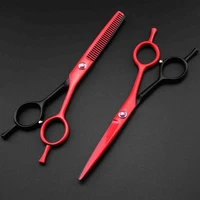 professional 5 5 inch two tailed thinning cutting hair scissors set shears barber hairdressing scissors set free shipping
